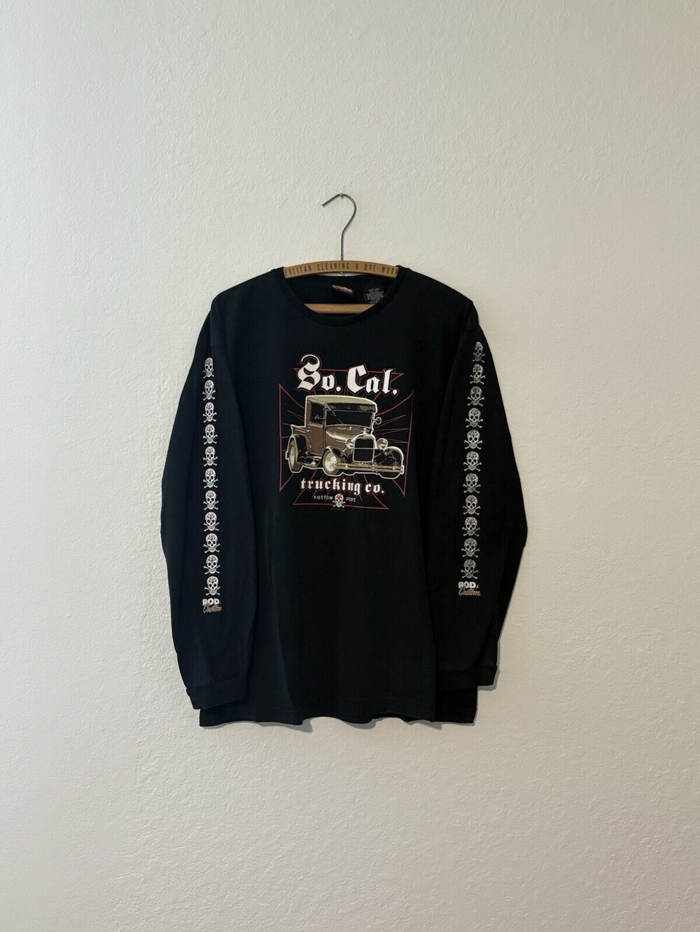 Vintage Y2K So Cal Trucking Co West Coast Choppers Style Skull Shirt Size L